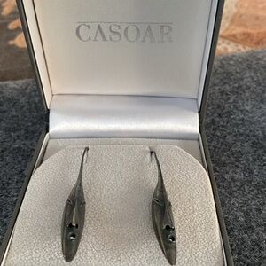 Casoar sculptured mask earrings- one of a kind.Never worn.